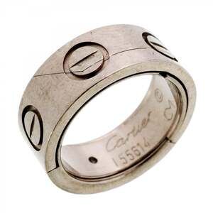 CARTIER 18k Silver Love Ring #47